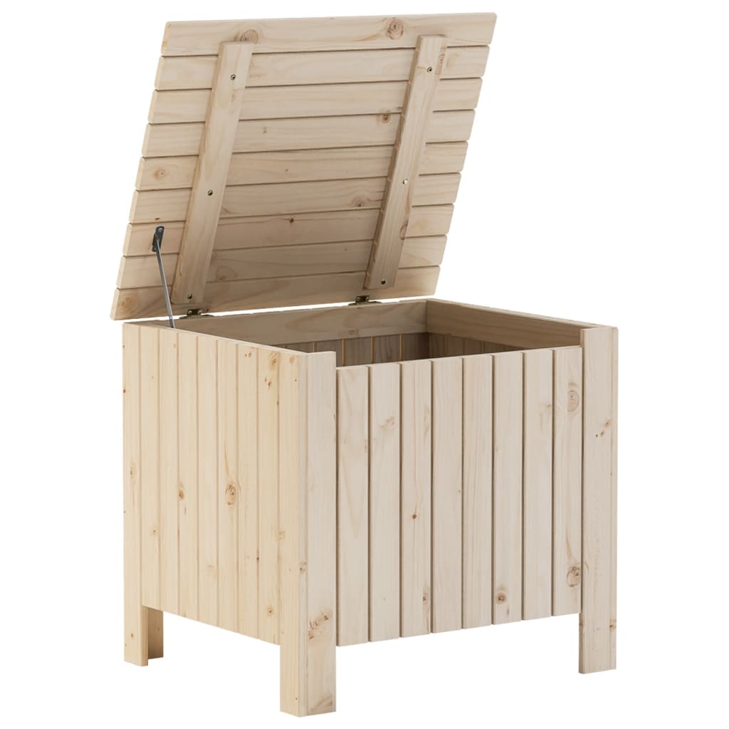 vidaXL Contenitore con Coperchio RANA 60x49x54 cm Legno Massello Pino