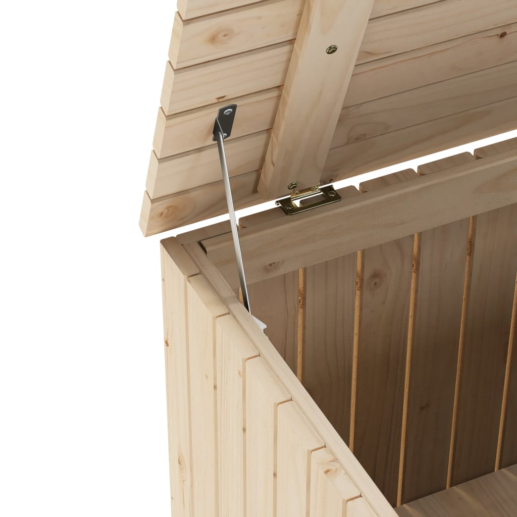 vidaXL Contenitore con Coperchio RANA 60x49x54 cm Legno Massello Pino