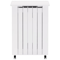 Cesta Biancheria con Ruote RANA Bianca 45x45x64cm Massello Pino