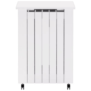 Cesta Biancheria con Ruote RANA Bianca 45x45x64cm Massello Pino