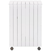 Cesta Biancheria con Ruote RANA Bianca 45x45x64cm Massello Pino