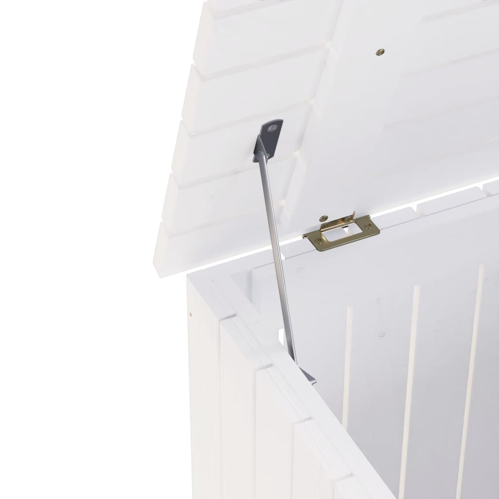 Cesta Biancheria con Ruote RANA Bianca 45x45x64cm Massello Pino 4002334