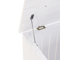 Cesta Biancheria con Ruote RANA Bianca 45x45x64cm Massello Pino 4002334