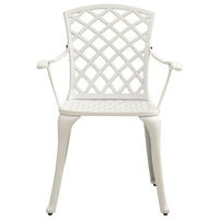 Sedie da Giardino 6 pz in Alluminio Pressofuso Bianco 3216321