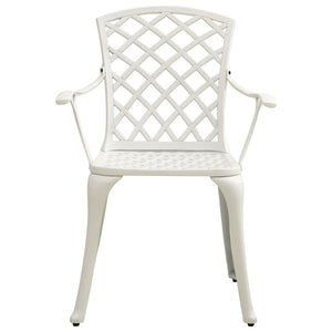 Sedie da Giardino 6 pz in Alluminio Pressofuso Bianco 3216321