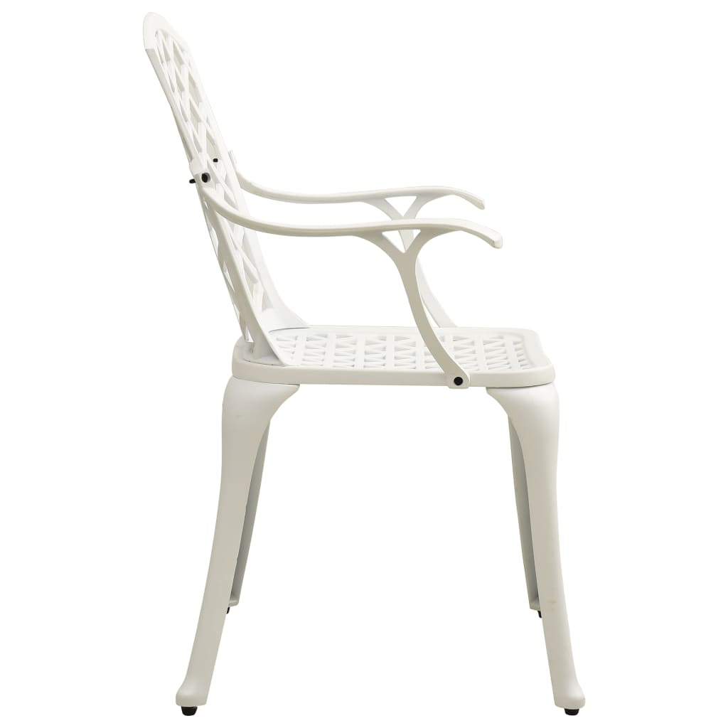 Sedie da Giardino 6 pz in Alluminio Pressofuso Bianco 3216321