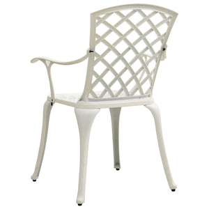 Sedie da Giardino 6 pz in Alluminio Pressofuso Bianco 3216321