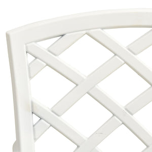 Sedie da Giardino 6 pz in Alluminio Pressofuso Bianco 3216321