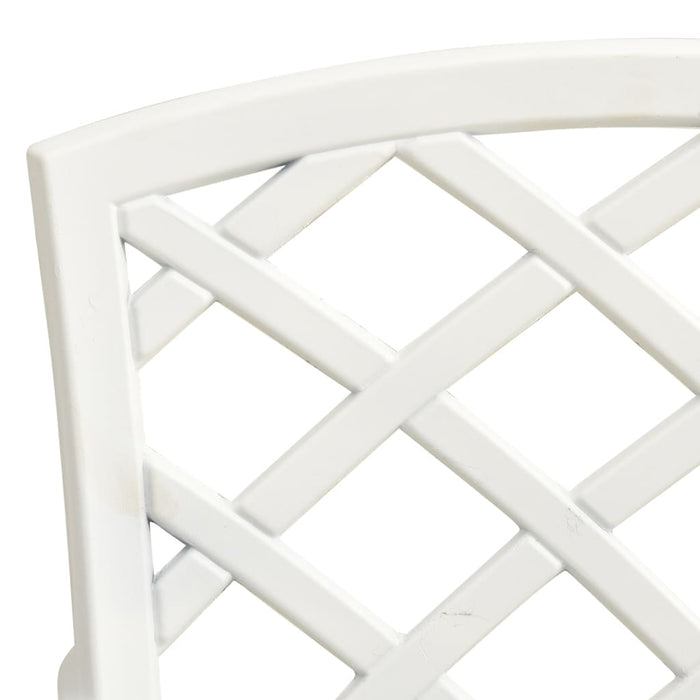 Sedie da Giardino 6 pz in Alluminio Pressofuso Bianco 3216321
