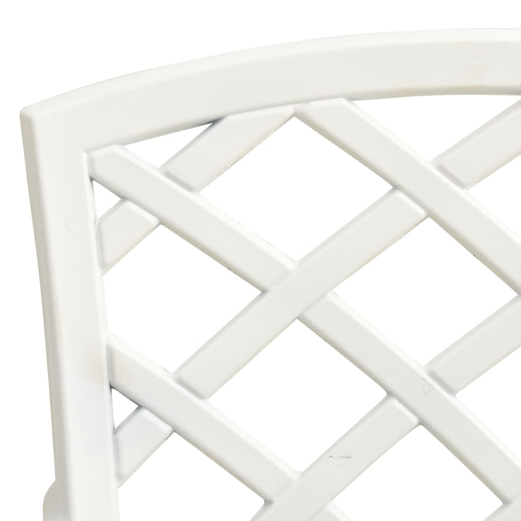Sedie da Giardino 6 pz in Alluminio Pressofuso Bianco 3216321