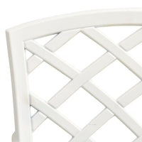 Sedie da Giardino 6 pz in Alluminio Pressofuso Bianco 3216321