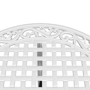 Set da Bistrot 3 pz Bianco in Alluminio Pressofuso 3216332