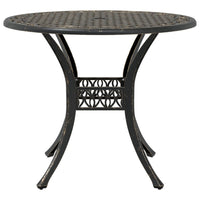 Set da Pranzo da Giardino 5 pz Bronzo in Alluminio Pressofuso 3216334