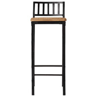 Set Bar 3pz Legno Massello Mango Grezzo e Metallo 3216410