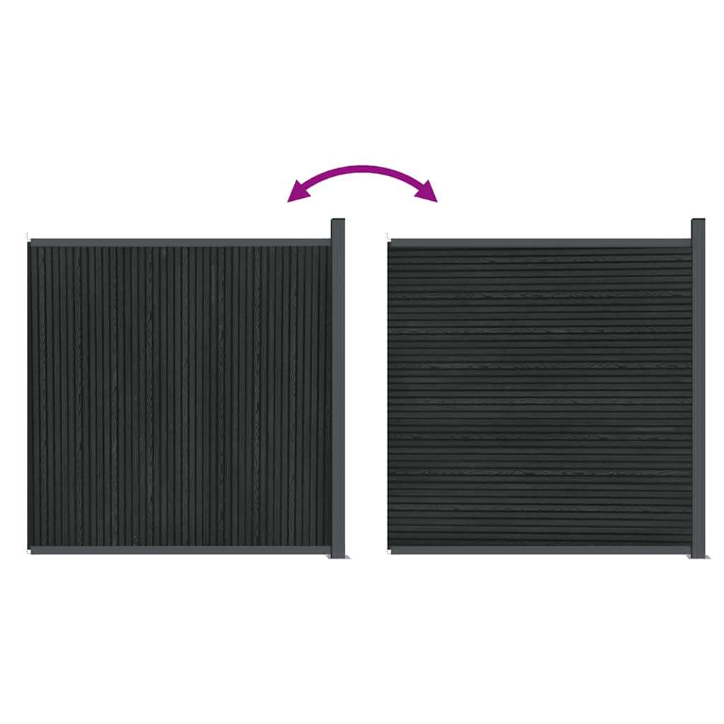 Pannello di Recinzione Grigio 173x186 cm in WPC