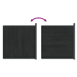 Pannello di Recinzione Grigio 173x186 cm in WPC