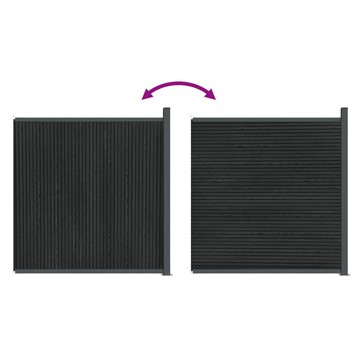 Pannello di Recinzione Grigio 173x186 cm in WPC