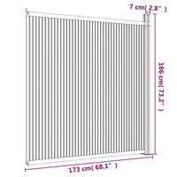 Pannello di Recinzione Grigio 173x186 cm in WPC