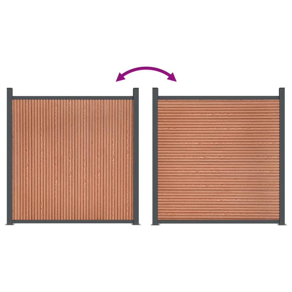 Pannello di Recinzione Marrone 180x186 cm in WPC