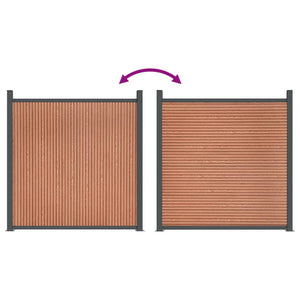 Pannello di Recinzione Marrone 180x186 cm in WPC