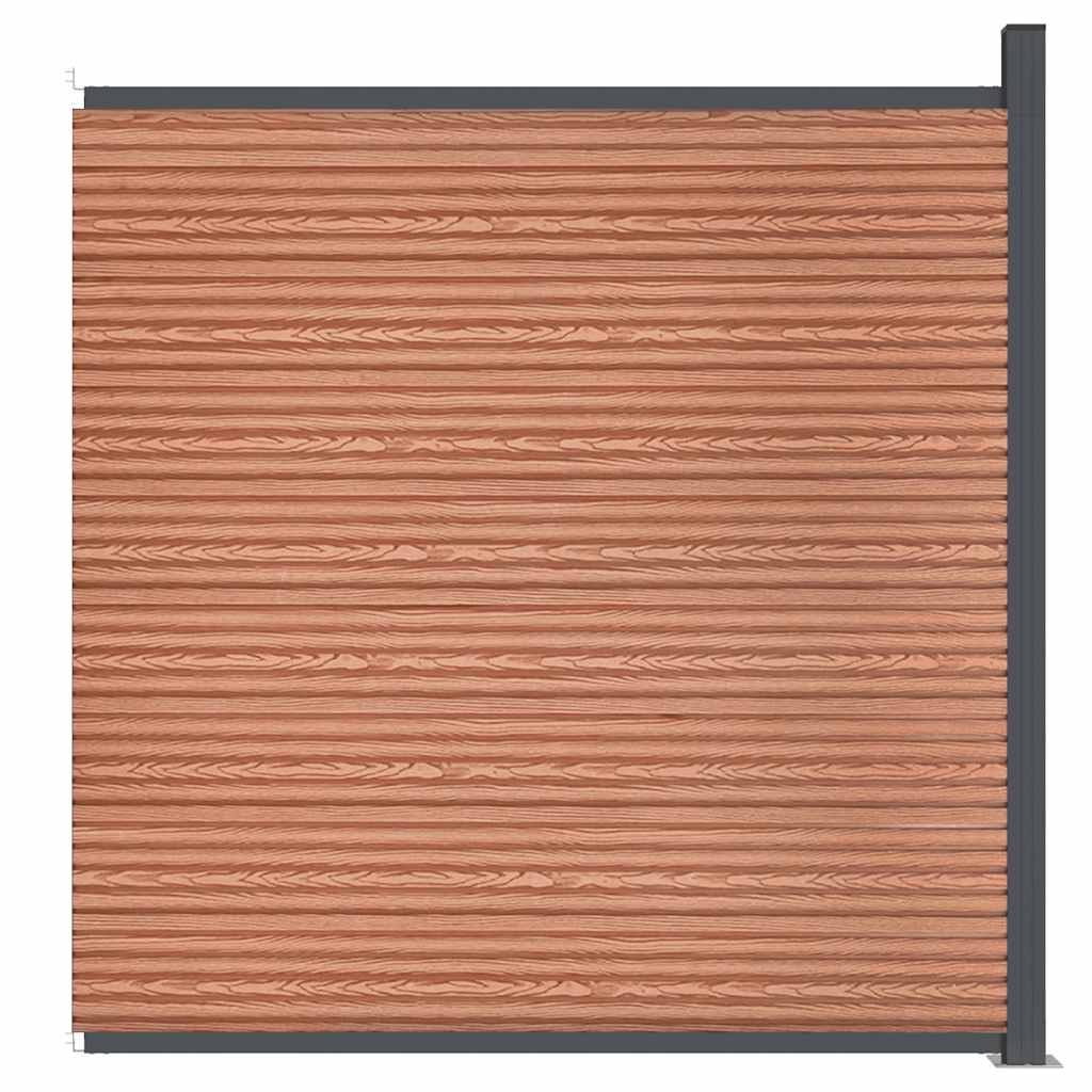 Pannello di Recinzione Marrone 173x186 cm in WPC 4003982