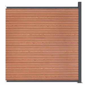 Pannello di Recinzione Marrone 173x186 cm in WPC