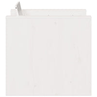 Divano da Giardino Bianco 79x60x62 cm in Legno Massello di Pino 832366