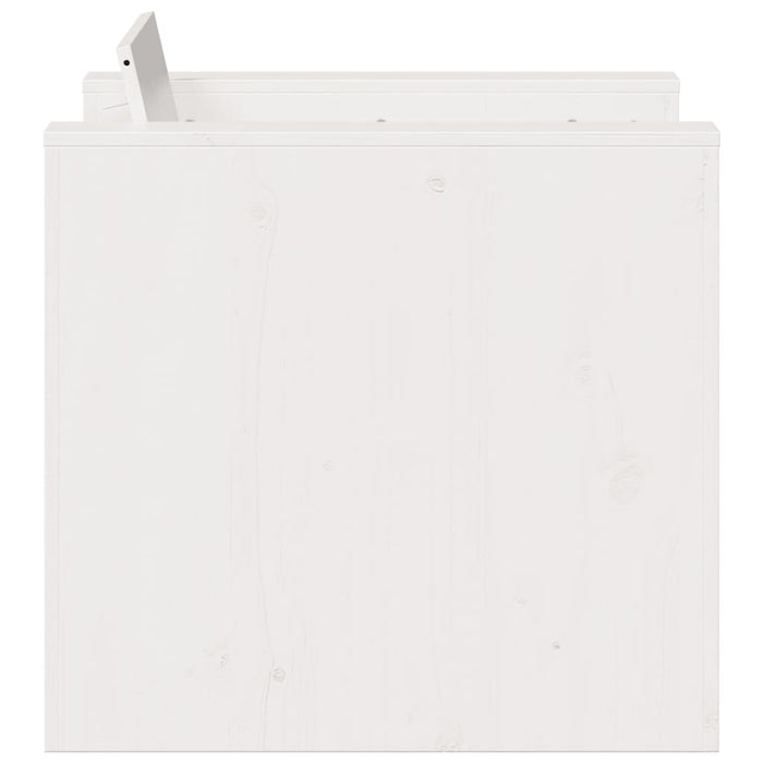 Divano da Giardino Bianco 79x60x62 cm in Legno Massello di Pino 832366