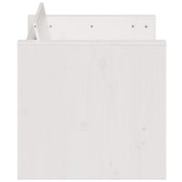 Divano Giardino 2 Posti Bianco 134x60x62 cm Legno Massello Pino 832370