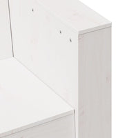 Divano Giardino 2 Posti Bianco 134x60x62 cm Legno Massello Pino 832370