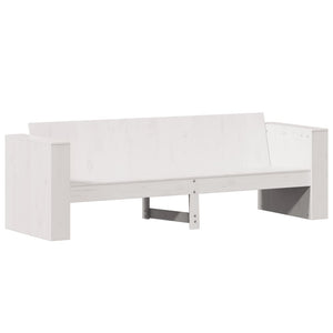 Divano Giardino 3 Posti-Sofa da Giardino-Divanetto da esterno Bianco 189x60x62 cm Legno Massello Pino