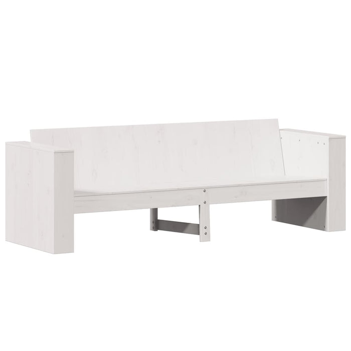 Divano Giardino 3 Posti Bianco 189x60x62 cm Legno Massello Pino 832374
