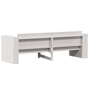 Divano Giardino 3 Posti-Sofa da Giardino-Divanetto da esterno Bianco 189x60x62 cm Legno Massello Pino