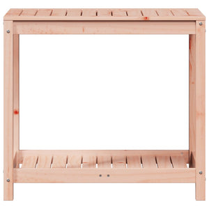 Tavolo Invaso con Ripiano-Tavolo da Lavoro con Ripiani 82,5x50x75 cm Legno Massello Douglas