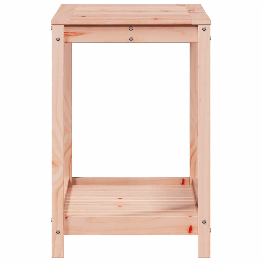 Tavolo Invaso con Ripiano-Tavolo da Lavoro con Ripiani 82,5x50x75 cm Legno Massello Douglas