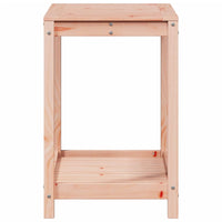 Tavolo Invaso con Ripiano-Tavolo da Lavoro con Ripiani 82,5x50x75 cm Legno Massello Douglas