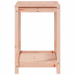 Tavolo Invaso con Ripiano-Tavolo da Lavoro con Ripiani 82,5x50x75 cm Legno Massello Douglas