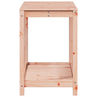 Tavolo Invaso con Ripiano-Tavolo da Lavoro con Ripiani 108x50x75 cm Legno Massello Douglas