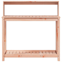 Tavolo Invaso con Ripiani-Tavolo da Lavoro con Ripiani 108x50x109,5cm Legno Massello Douglas