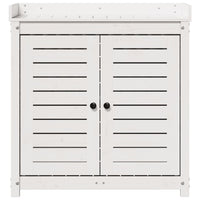 Tavolo Invaso con Ripiani Bianco 82,5x50x86,5 cm Massello Pino 832418