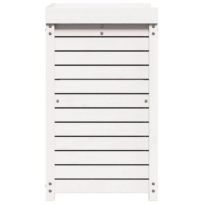 Tavolo Invaso con Ripiani Bianco 82,5x50x86,5 cm Massello Pino 832418