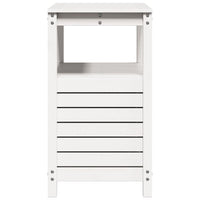 Tavolo Invaso con Ripiani Bianco 82,5x45x81 cm Massello Pino 832428