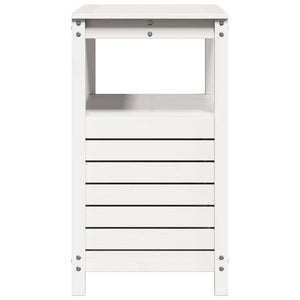 Tavolo Invaso con Ripiani Bianco 82,5x45x81 cm Massello Pino 832428