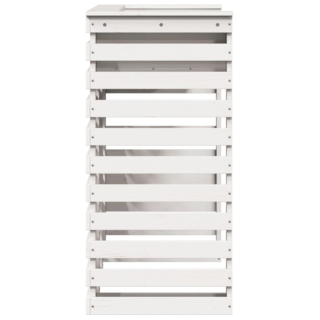 Tavolo Bar da Esterno Bianco 113,5x50x103cm Legno Massello Pino 832531