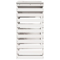 Tavolo Bar da Esterno Bianco 113,5x50x103cm Legno Massello Pino 832531