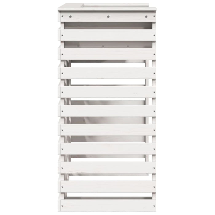 Tavolo Bar da Esterno Bianco 113,5x50x103cm Legno Massello Pino 832531