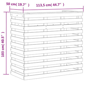 Tavolo Bar da Esterno Bianco 113,5x50x103cm Legno Massello Pino 832531