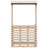 Tavolo Bar da Esterno con Tetto 112,5x57x195,5cm Legno Massello