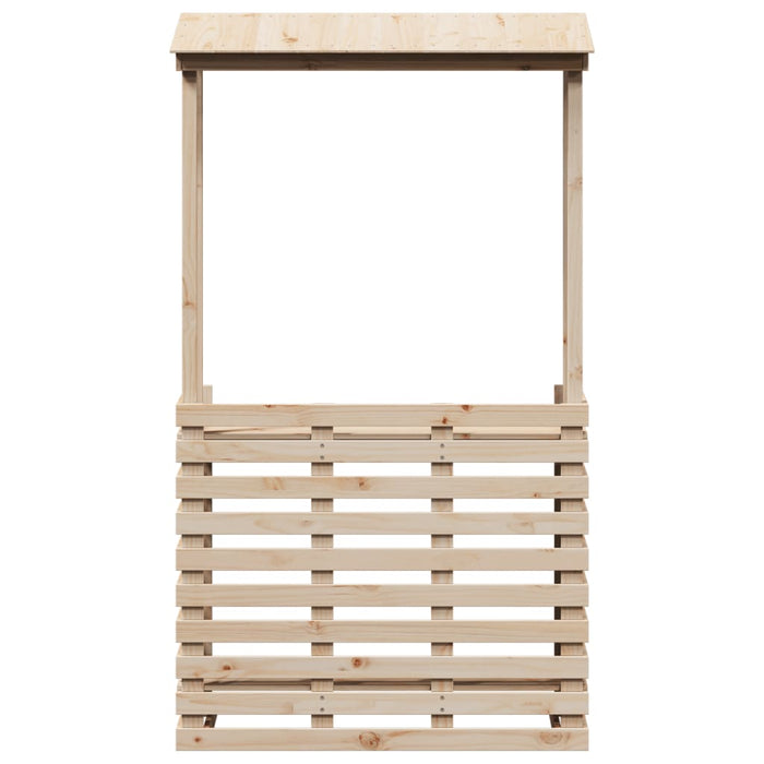 Tavolo Bar da Esterno con Tetto 112,5x57x195,5cm Legno Massello 832534