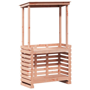 Tavolo Bar da Esterno con Tetto 112,5x57x195,5cm Legno Massello